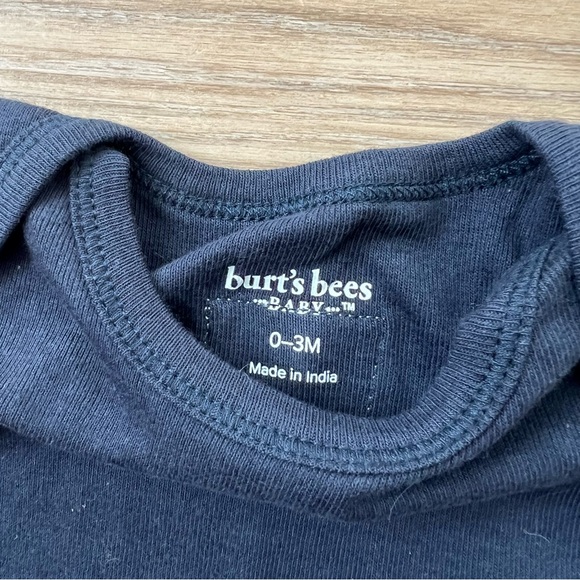 NWT - Burt's Bees Baby Navy Blue One Piece - Picture 3 of 4